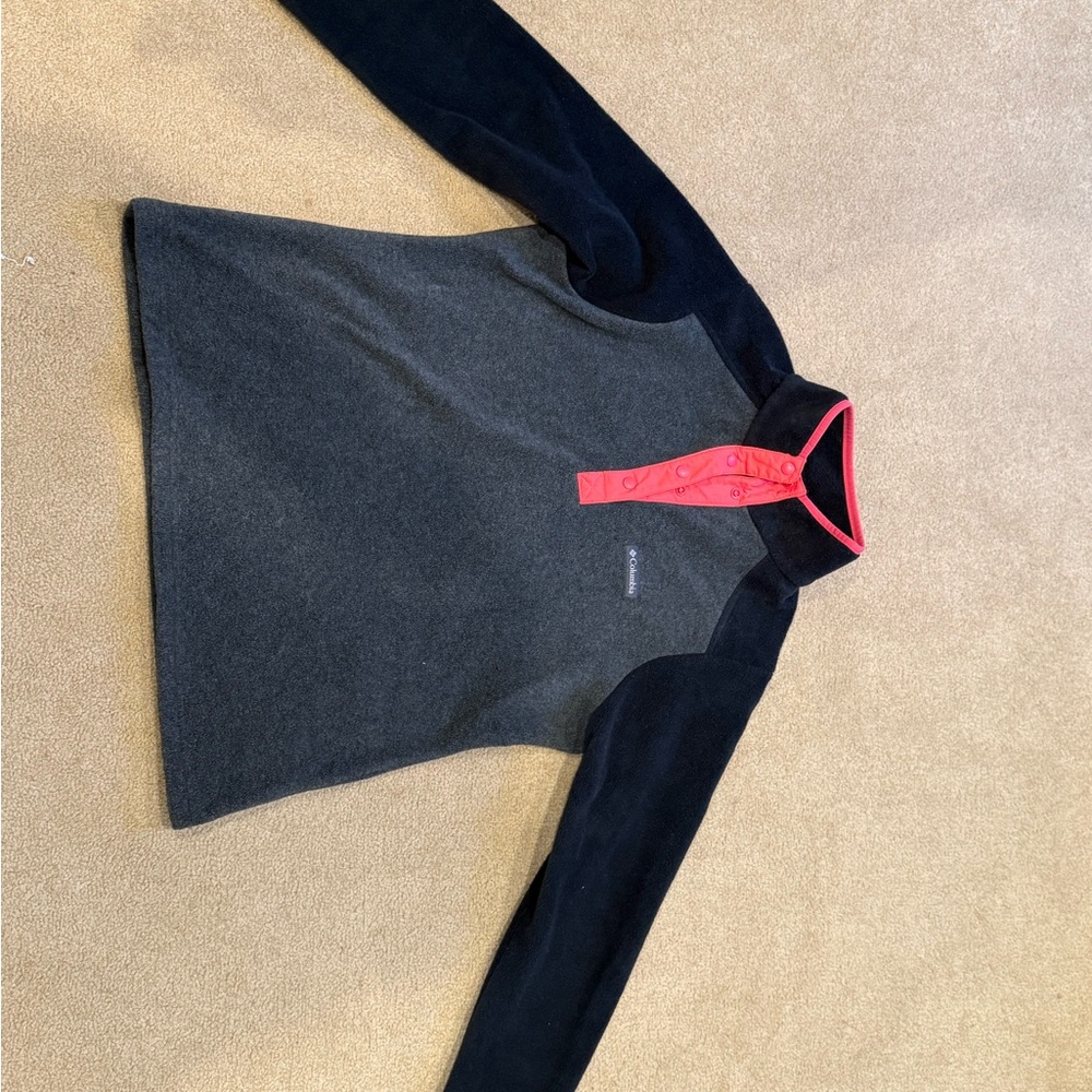 Columbia Gray and Black Fleece with Pink Trim